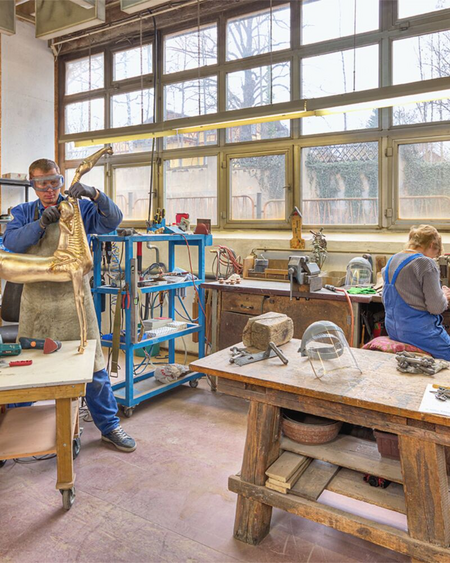 Kunst- und Glockengießerei Lauchhammer: Werkstatt.