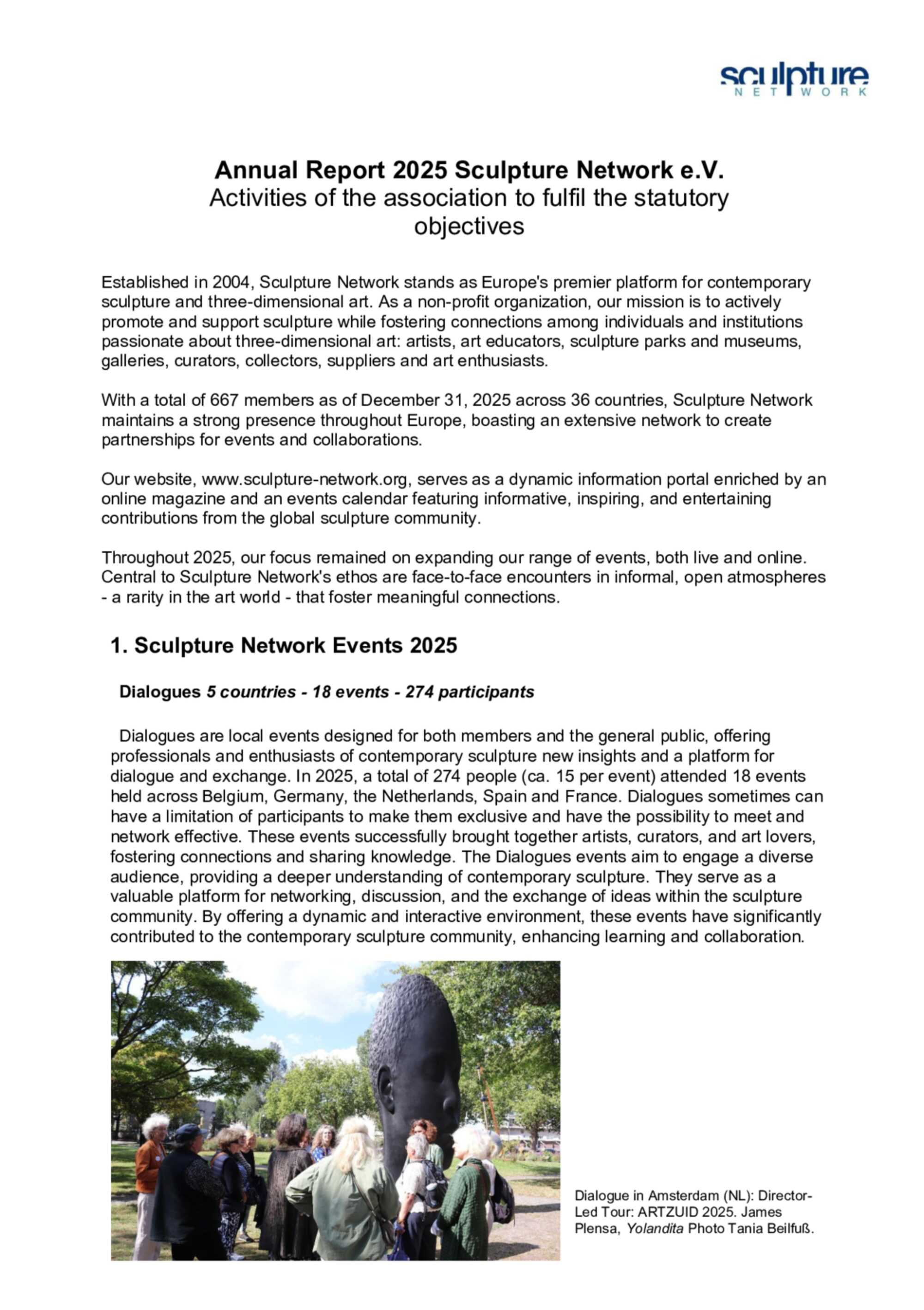 Annual Report 2025 Sculpture Network e.V.