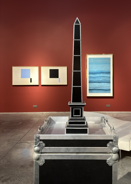 Michaël Aerts, Box n.2, 2007, 176 x 50 x 50 cm, wood, faux leather, aluminium, metal and lacquer DA Collection