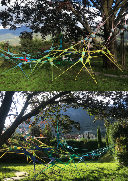 Irene Antion, "intervention invading network – net no 71", K.art ART-days, Kränzelhof, Tscherms/Südtirol, Italien, 2024