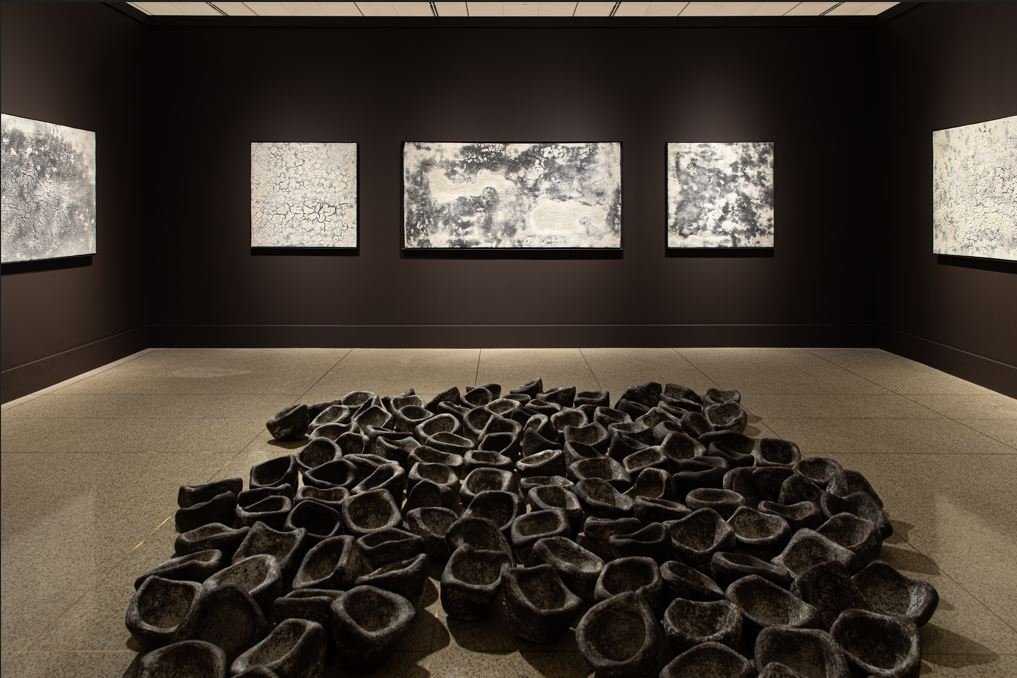 Fernando Casasempere, Installation view of Salares and Mortars in Terra, 2022. San Diego Museum of Art. Photo by Ron Kerner, courtesy of the artist_2