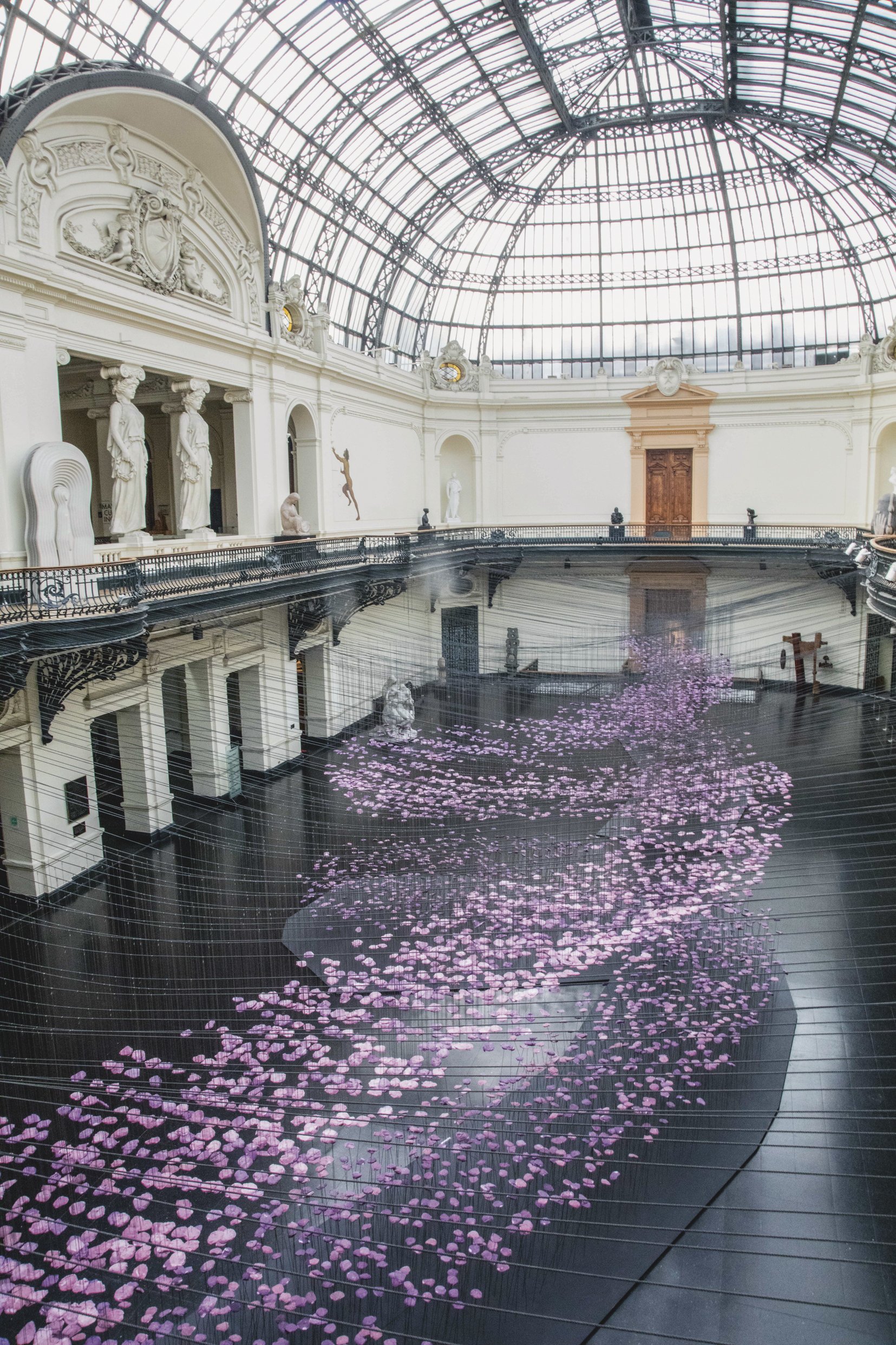 Fernando Casasempere, Installation view of Drawing in the Air, part of Mi Andadura, 2016. Museo Nacional de Bellas Artes, Santiago de Chile. Photo by Tom Mannion, courtesy of the artist